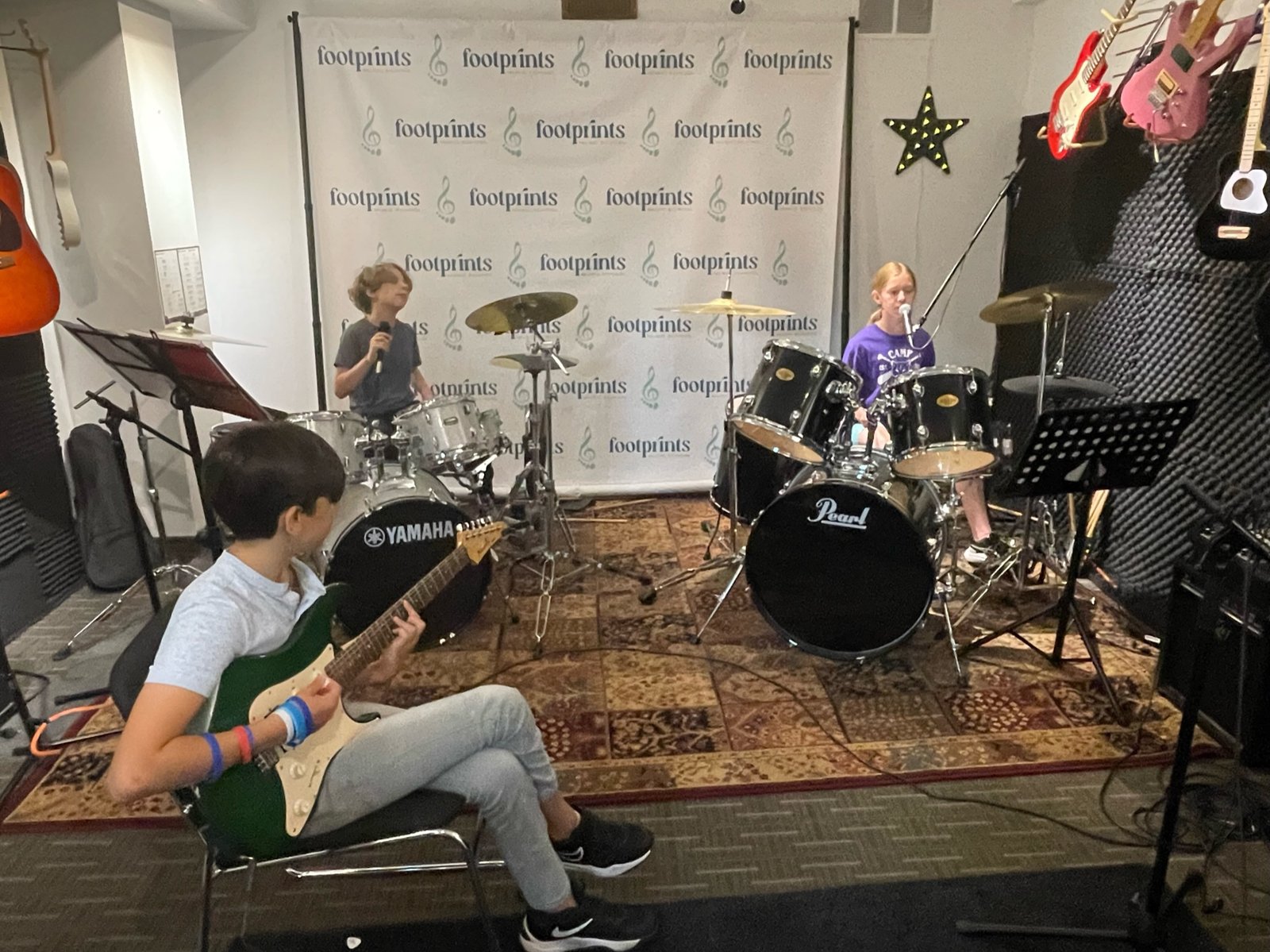 Student performing at camp